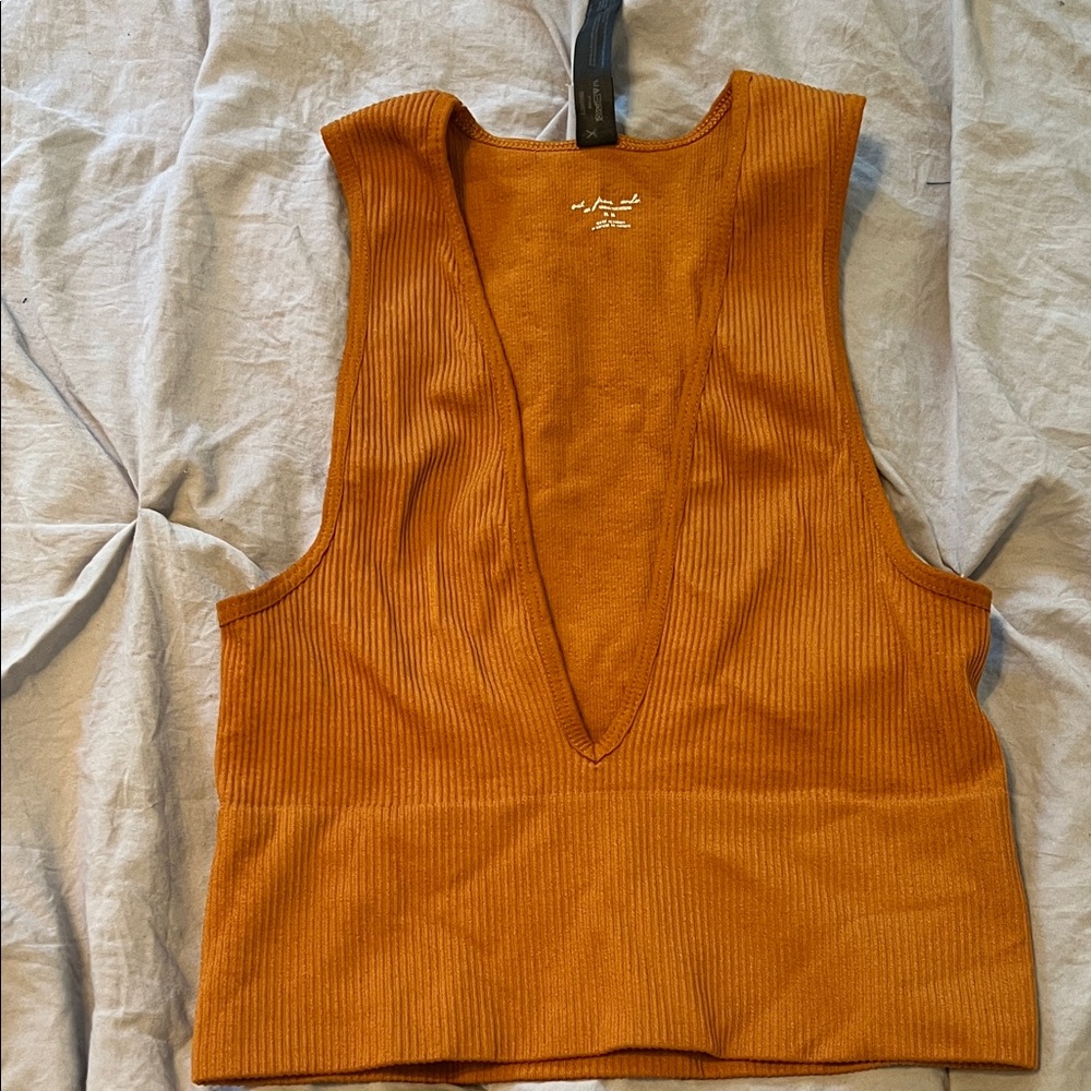 Urban Outfitters Rust Ribbed Tank Top